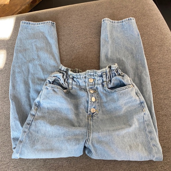 ZARA Drawstring High waisted  jeans size 2 - Picture 2 of 11